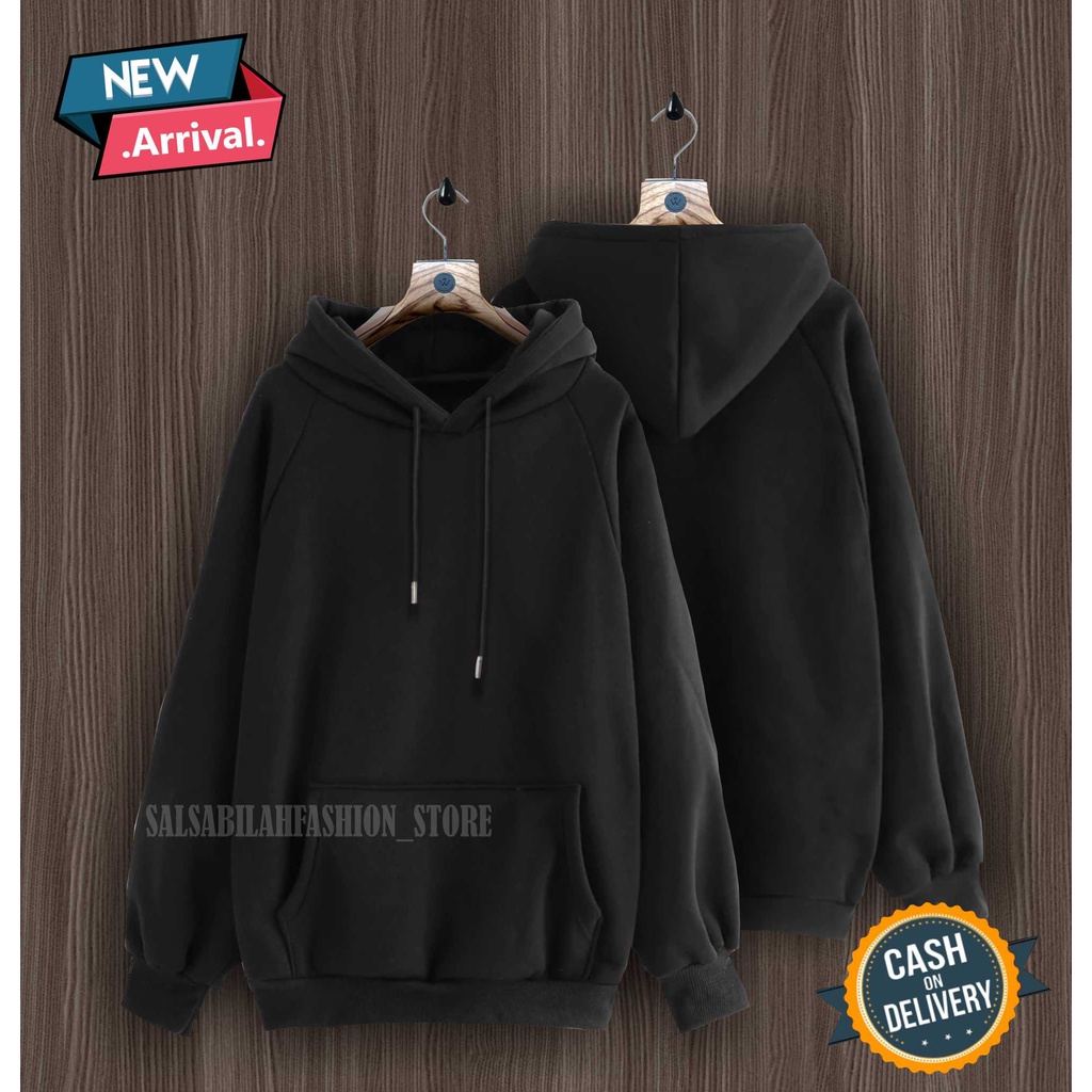 TERMURAH !! COD Jaket Sweater Hoodie Pria POLOS Big Size Jumbo M - XXL TERBARU