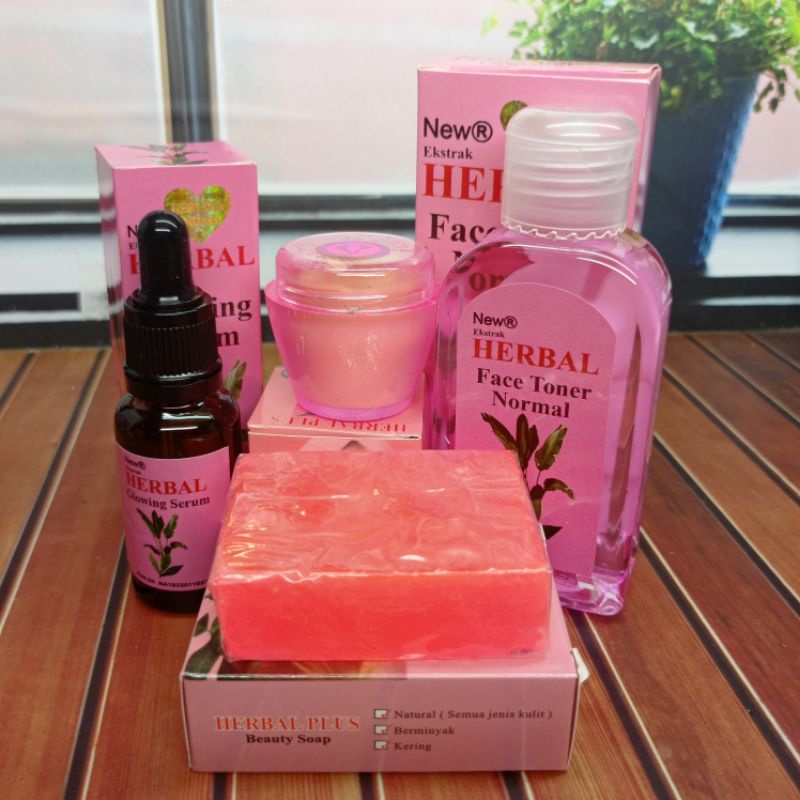 Paket Cream Herbal Plus Beauty Soap Whitening Facial Serum