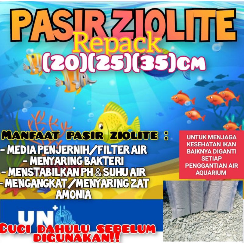 FILTER MEDIA PENJERNIH AIR AQUARIUM KARBON AKTIF/PASIR ZIOLITE/PASIR SILICA/PASIR MANGANESE/BATU APUNG REPACK