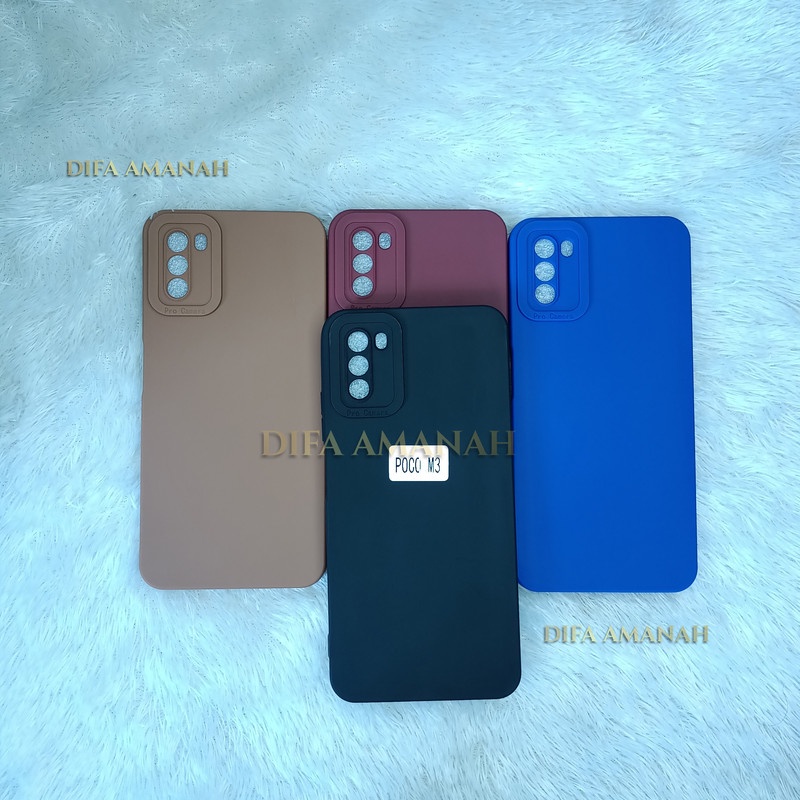XIAOMI REDMI 5/XIAOMI REDMI 6/XIAOMI REDMI 5+/XIAOMI A1/XIAOMI POCO M3 CASE PRO CAMERA FULL WARNA BAHAN KARET case pro camera terbaru macaron