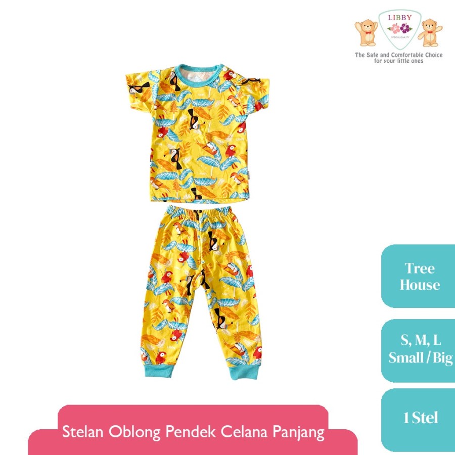 LIBBY Tree House  Stelan Oblong Pendek - Celana Panjang