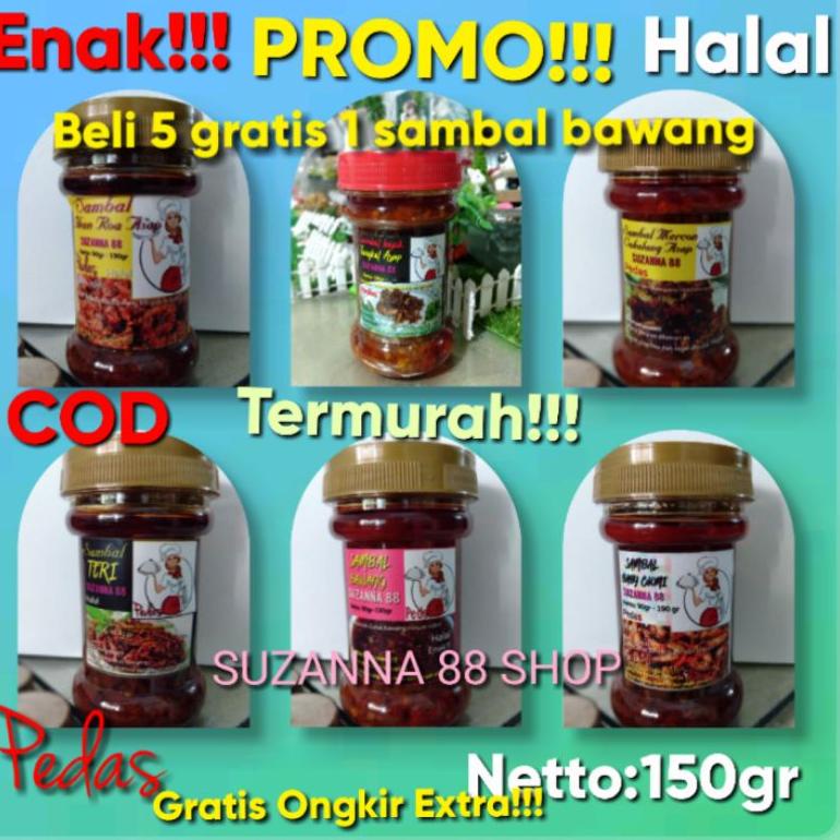 

G37 Sambal baby cumi,Teri Medan,bajak tongkol, cakalang ,Roa ,Teri pedas paling enakk!!! BEST SELLER ェ