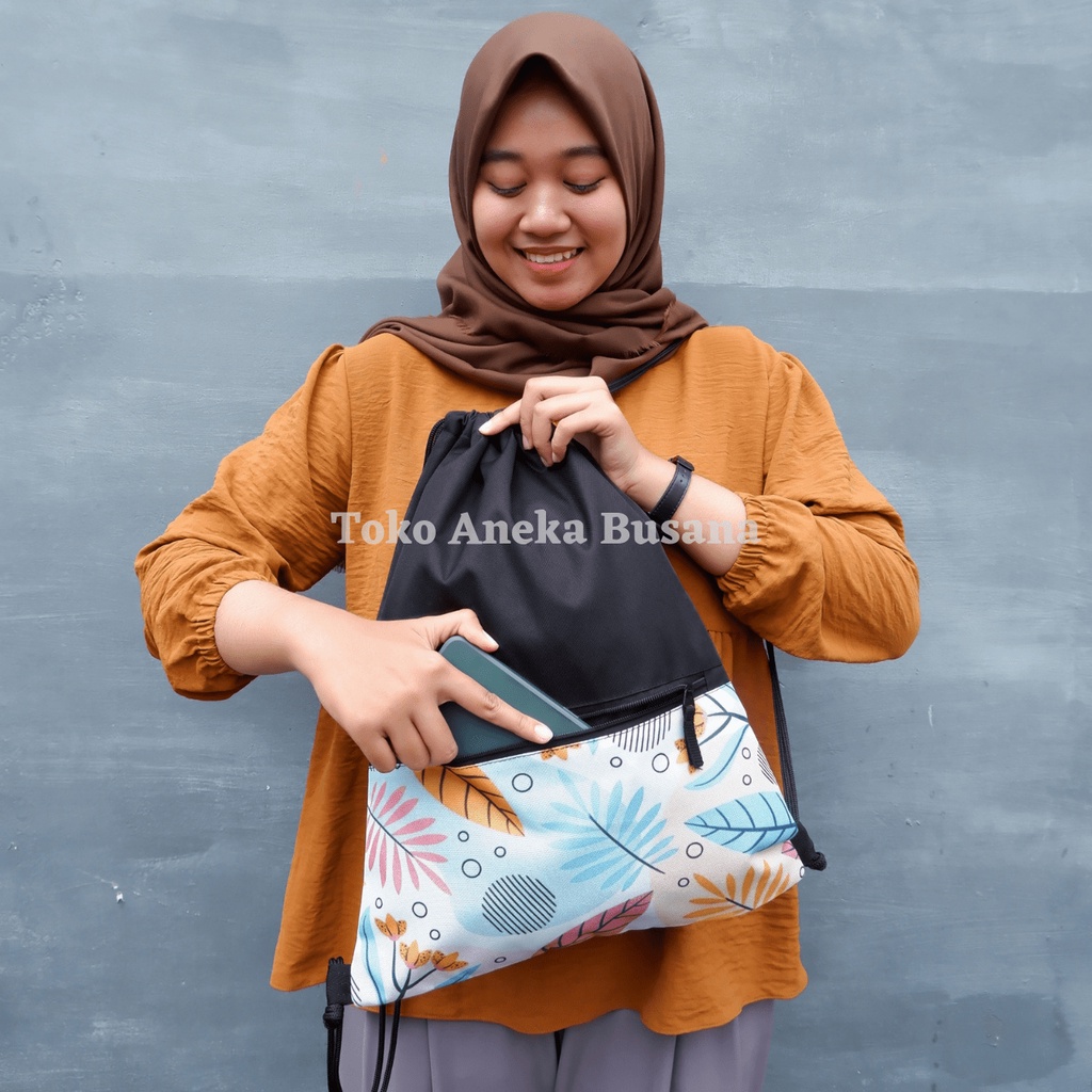 Tas Serut Wanita String Bag Tas Travel Drawstring Bag Tas Ransel Serut Wanita MTS0018