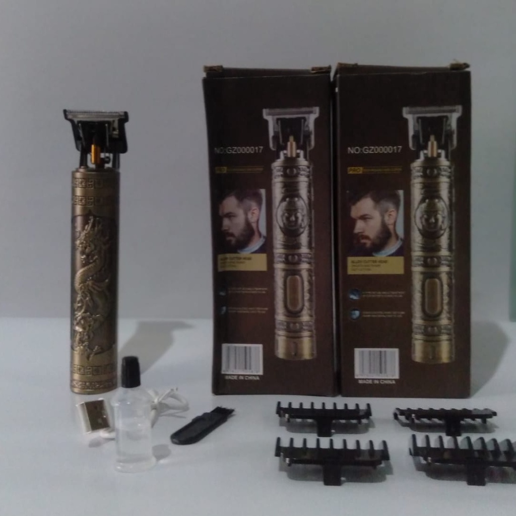 Alat Cukur Rambut KM-1971 Professional Hair Clipper BLACK/GOLD Elektrik Baterai Cas - Hair Clipper Professional Barber Trimmer Wireless Rechargeable - Cukuran Rambut Full Set Original Berkualitas
