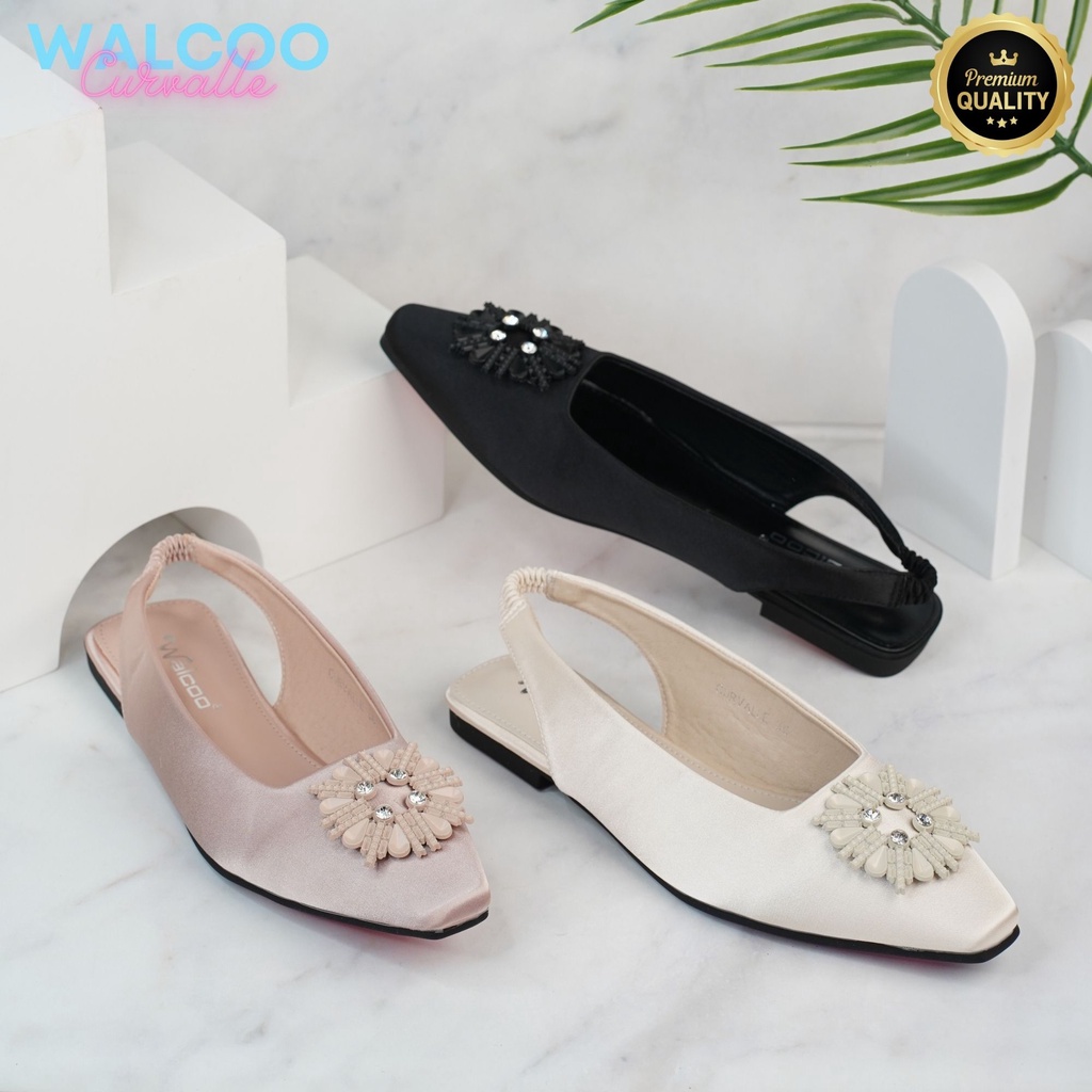 Walcoo Sepatu Wanita Balet Import CURVALLE