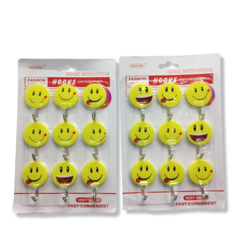 Hook Smile - MP1071 - Gantungan Tempel Karakter isi 9pcs