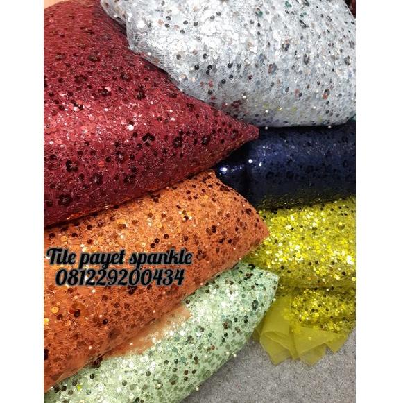 GRATIS ONGKIR P26 Kain bahan brokat tulle tille tile tule full payet tulle sequin squence sparkle. ↻