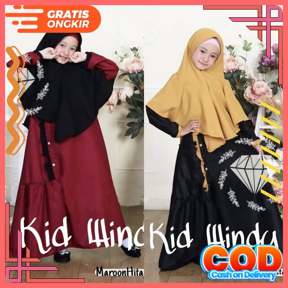 Ready Stock - Baju Gamis Dress Wanita Cewek Dewasa Remaja Anak Muslim Busui Kekinian Modern Simple E