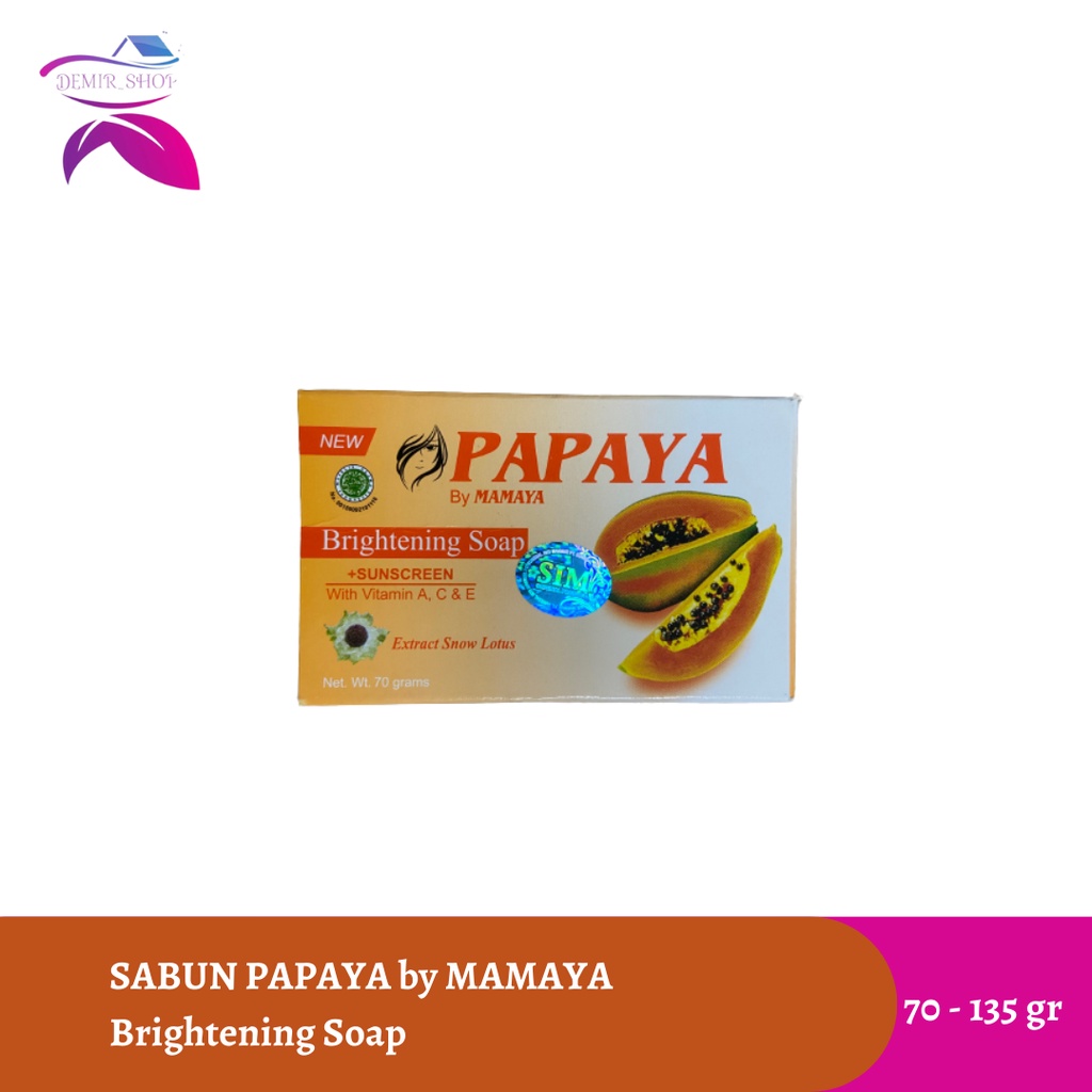 Sabun Papaya By Mamaya / Brightening Soap 70 GR - 135 GR