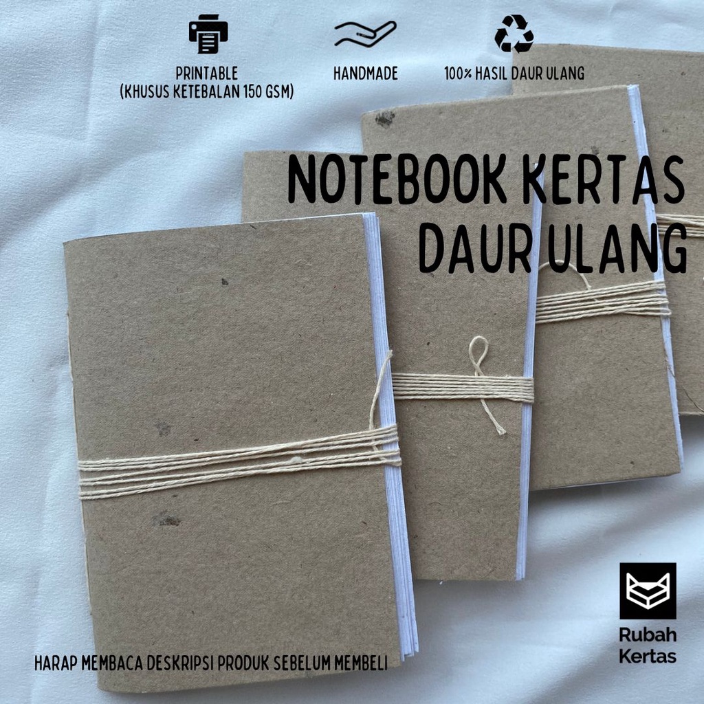 

NOTEBOOK KERTAS DAUR ULANG SADDLE STITCH