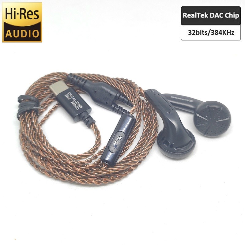 Custom Sennheiser Earbud Type C Jack Headset ALC5686 HiFi Earphone