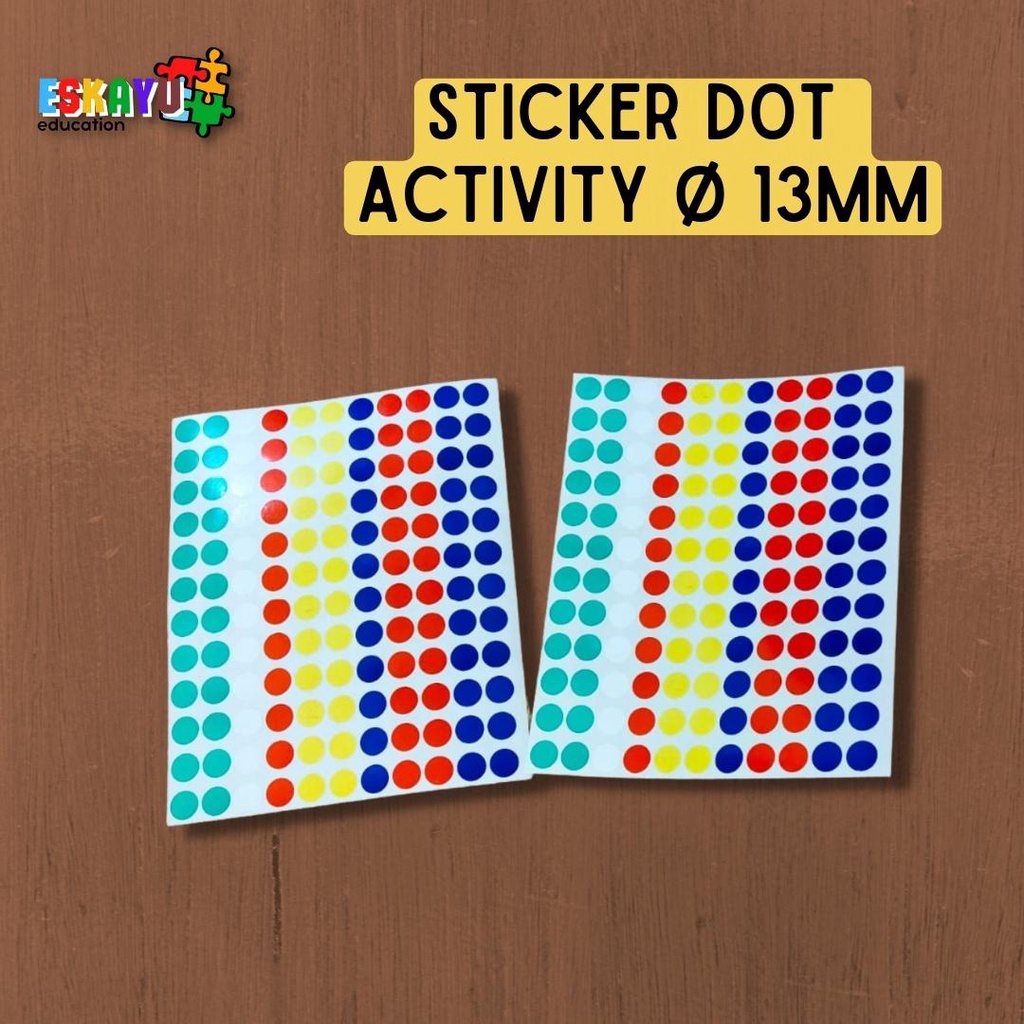 

STICKER DOT ACTIVITY 13mm / sticker edukasi / sticker belajar montessori / sticker berhitung / sticker balita / sticker warna warni / sticker anak