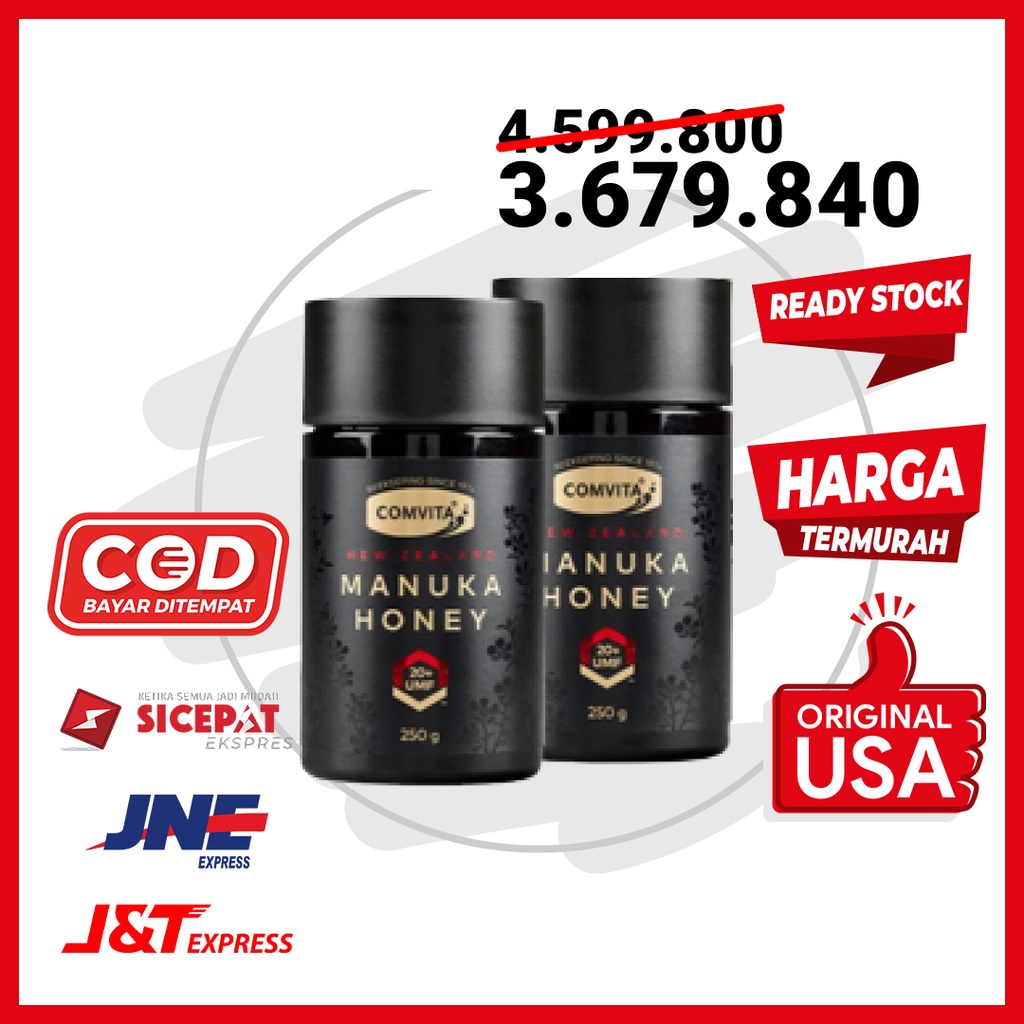 

Comvita Manuka Honey UMF 20+ 250g (2 BOTOL) Madu Murni Alami Asli