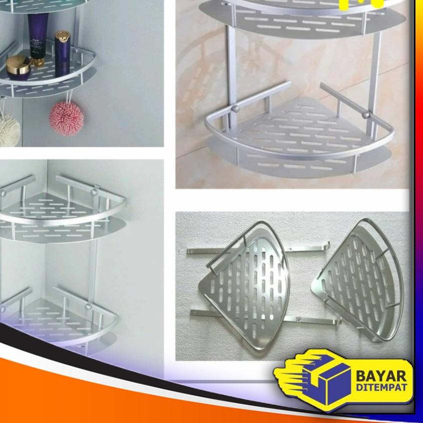 ✤ ( BISA COD ) Rak Sudut Serbaguna / Rak Toilet / Rak Kamar mandi / Rak sudut toilet  ۝