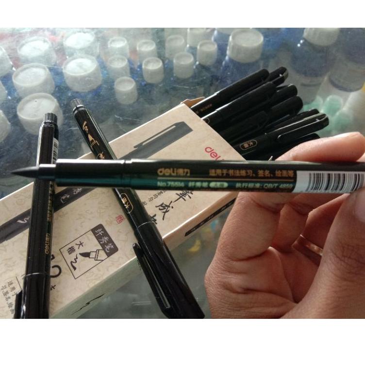 

E81 Deli brushpen penebal garis crayon BARU SPESIAL ㄵ