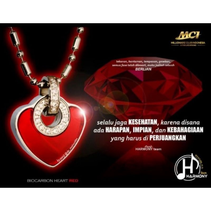 KALUNG KESEHATAN MCI HEART RED ORIGINAL PRODUK MCI 100%