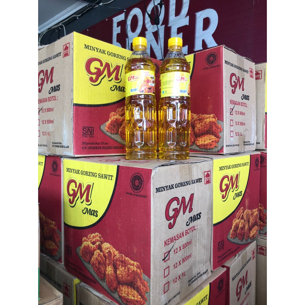 10.10 BIG SALE / 10.10 TERMURAH/ 1 DUS MINYAK GORENG GM BOTOL PET 1LITER 800ML MINYAK CURAH KEMASAN 
