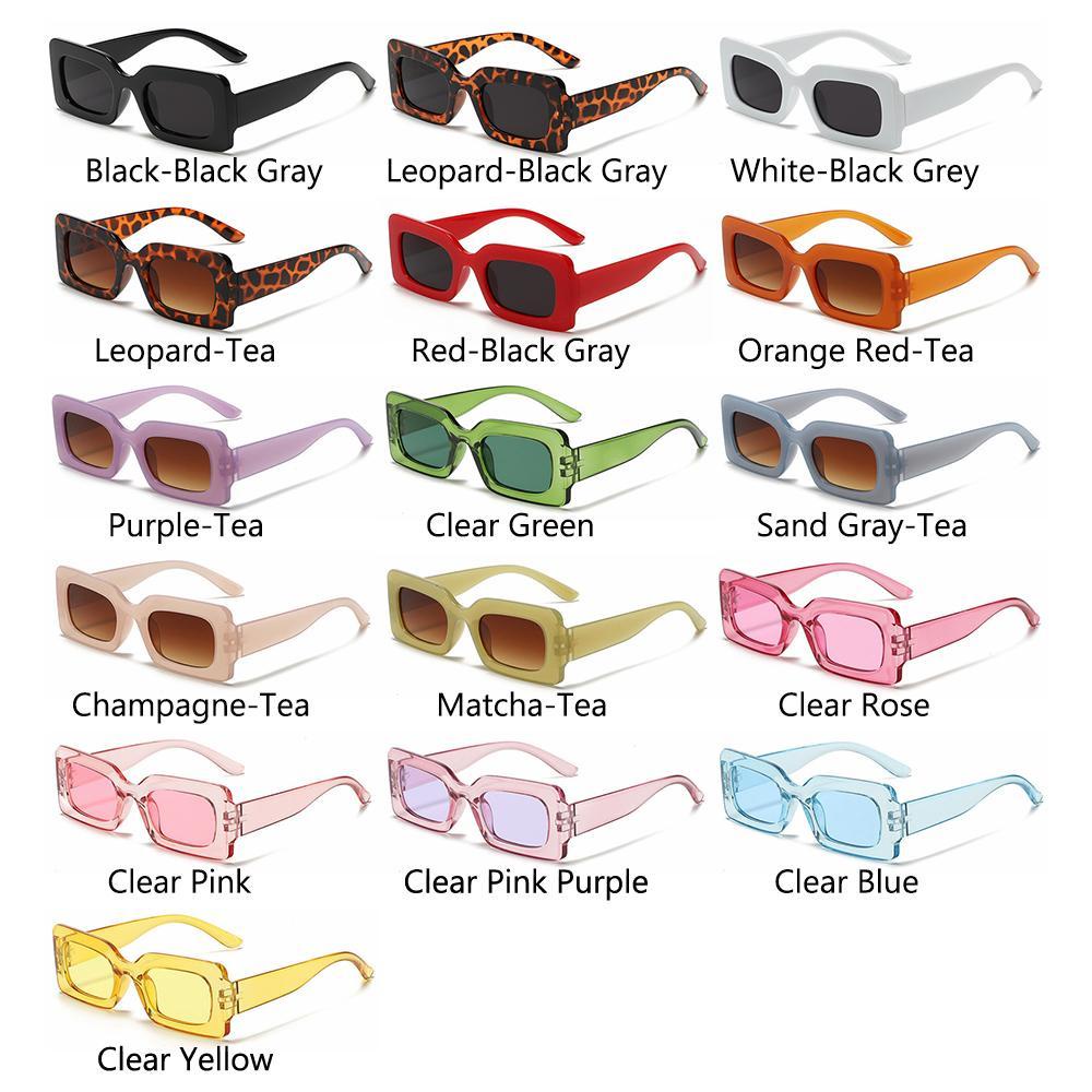 Lily Y2K Kacamata Matahari Fashion Candy Color Retro Sunglasses Untuk Wanita Pria