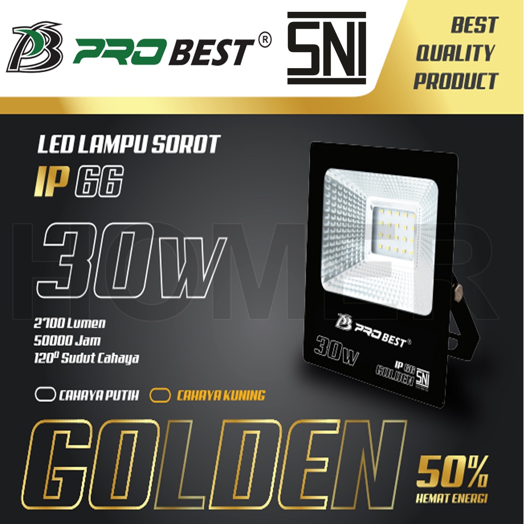 lampu led sorot / tembak / floodlight / outdoor lapangan 30w 30 w 30watt 30 watt probest hattasu emico hamatsu valpro SNI super terang murah bagus putih kuning