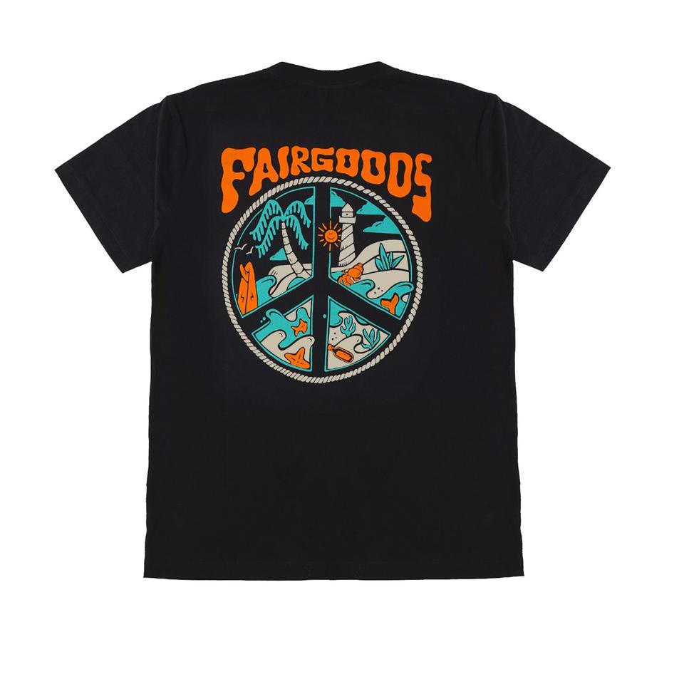 PALING LARIS Fairgoods Kaos - Peace - Hitam
