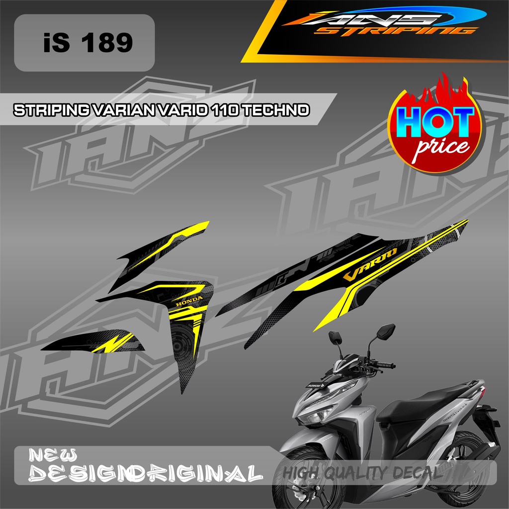 TERBARU STIKER STRIPING SEMI FULL BODY HONDA VARIO TECHNO 110cc  / DECAL LIST BODY VARIO / STIKER KERETA HONDA VARIO 110cc OLD IS189