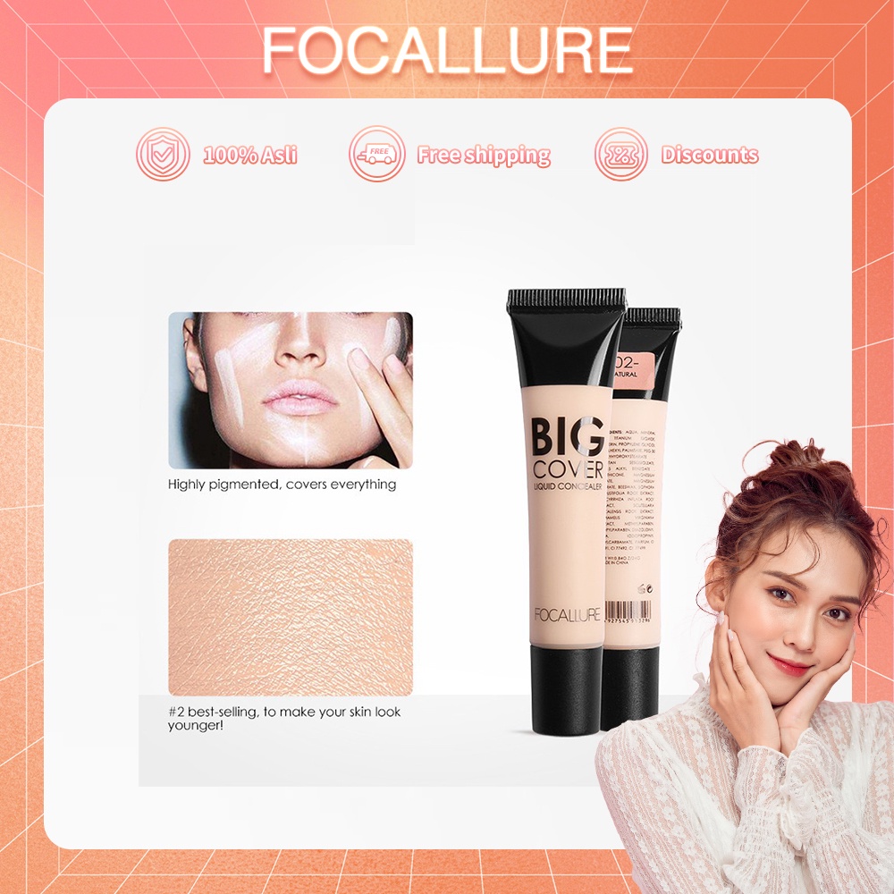 FOCALLURE Big Cover Liquid Concealer-Face MakeUp Untuk Mata FA31