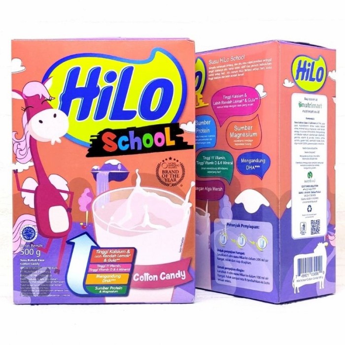 

[ COD ] HiLo School Strawberry Cheesecake 500gr Susu Tinggi Kalsium Omega 3 - Cotton Candy
