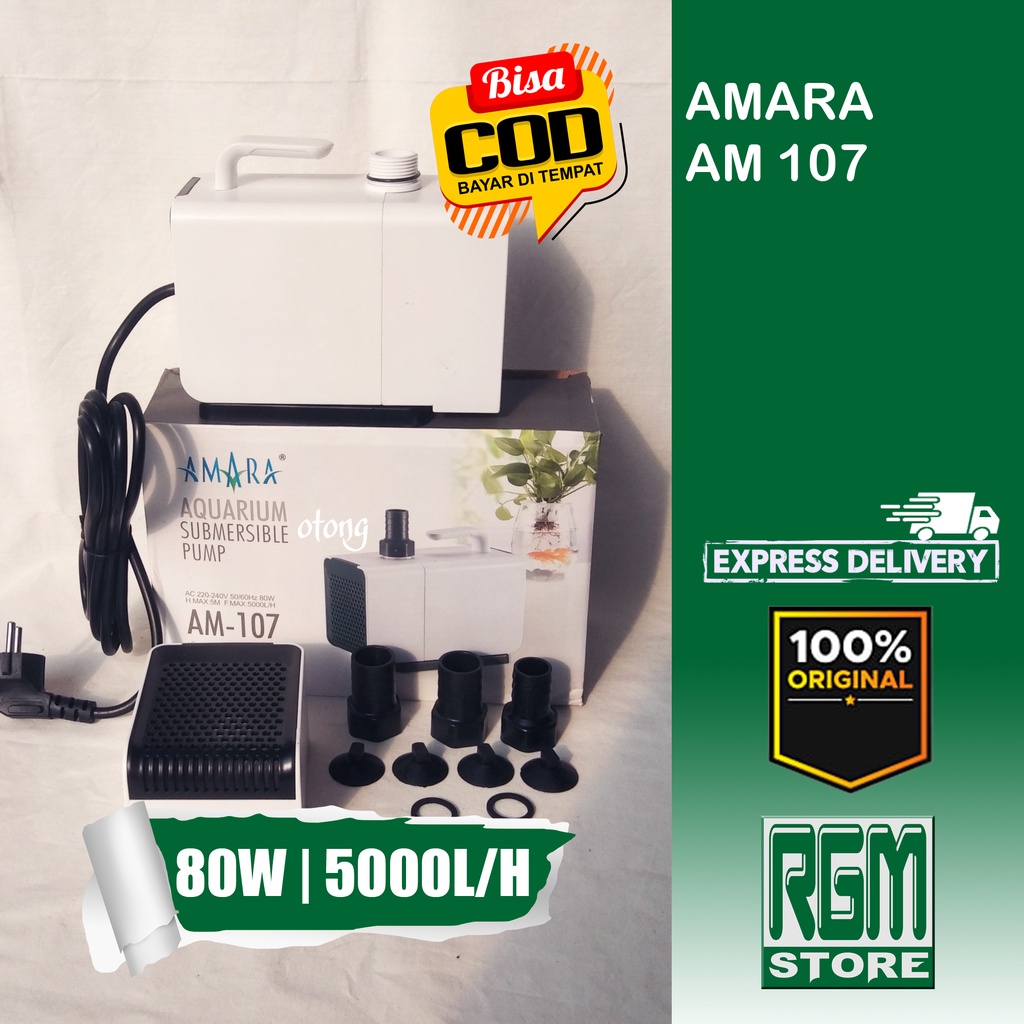 Amara AM 107 AM107 Mesin Pompa Power Head filter aquarium kolam ikan