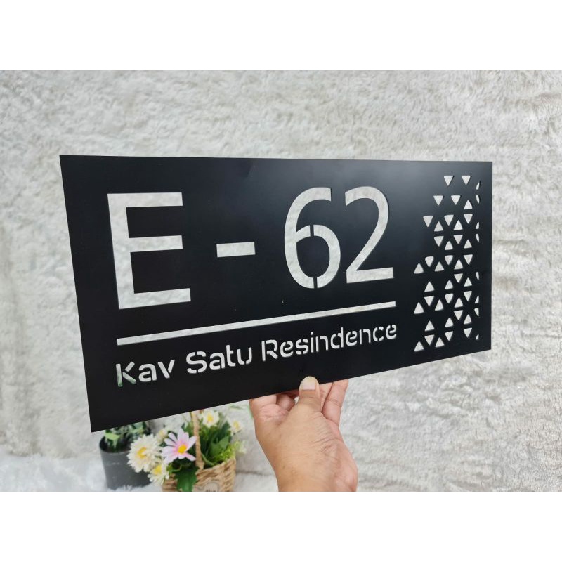 nomor rumah 1 layer acrylic murah / nomor rumah / nomor acrylic