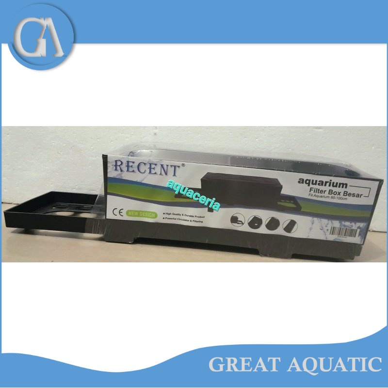 filter box kosong besar recent fit aquarium 80 - 100 cm filter gantung