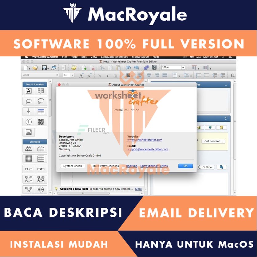 [MacOS] Worksheet Crafter Premium Edition Full Version Lifetime Full Garansi - Pembuat lembar kerja dan materi pendidikan