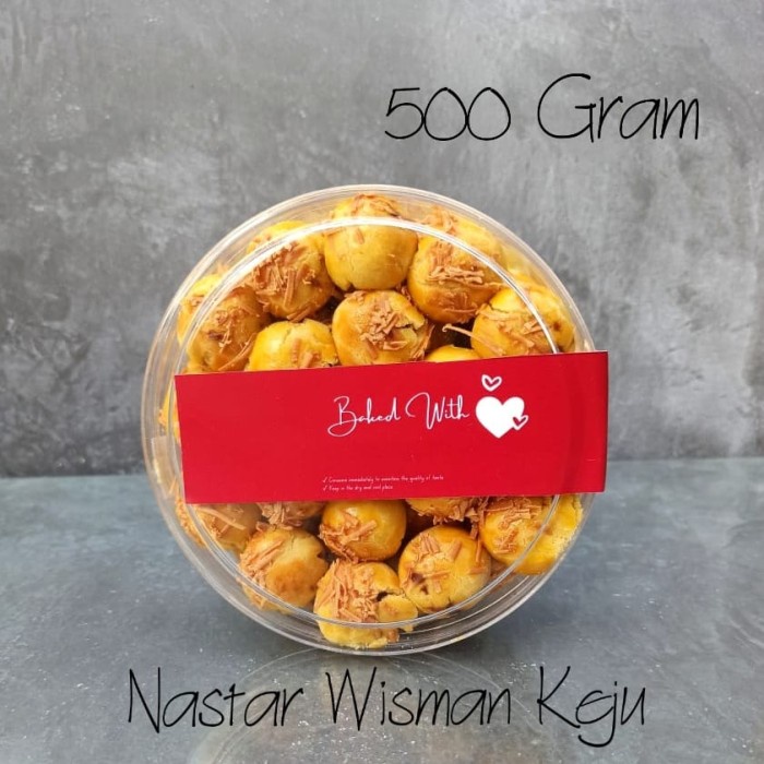 

Kue Kering Nastar Spesial Wisman Toples 500 Gram - Toping Keju