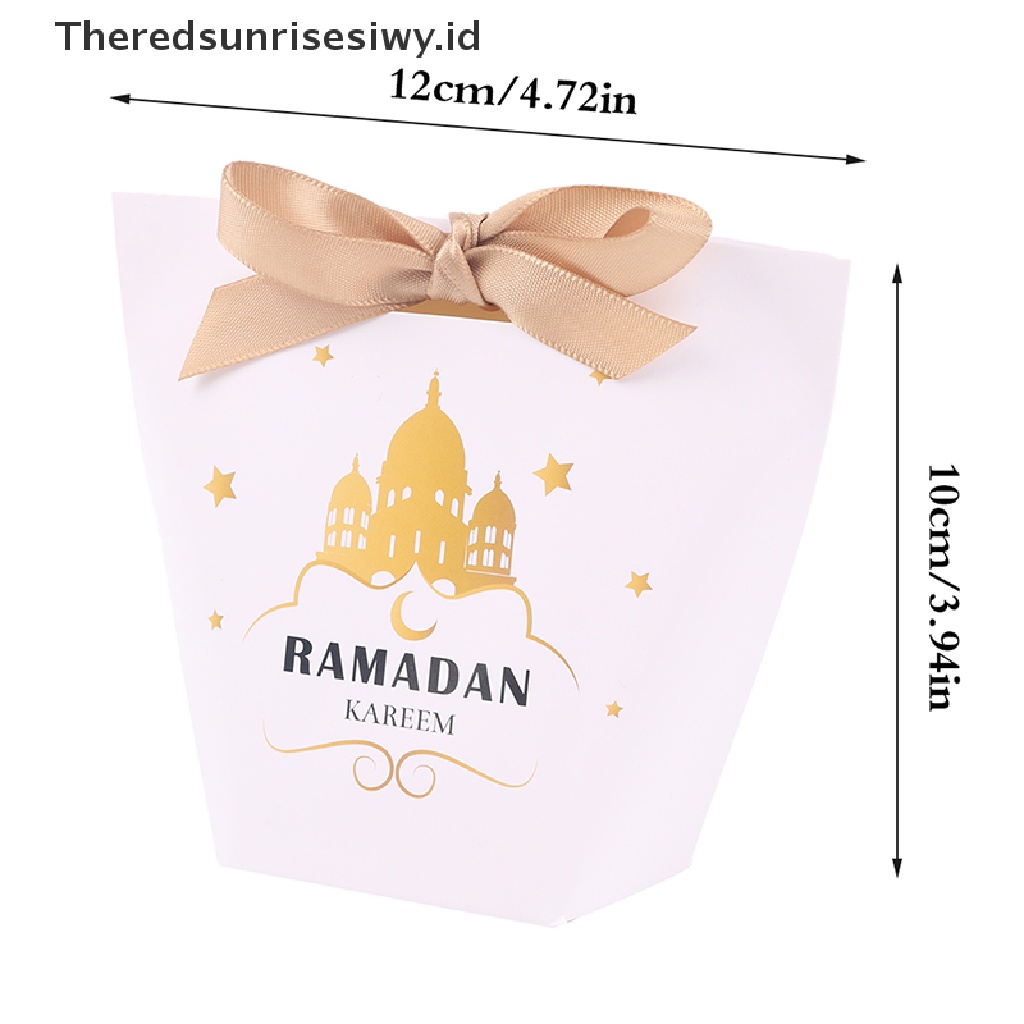 # Baju Lebaran # 10pcs Eid Mubarak Gift Box Ramadhan Kareem Candy Bags Dekorasi Festival Islami~