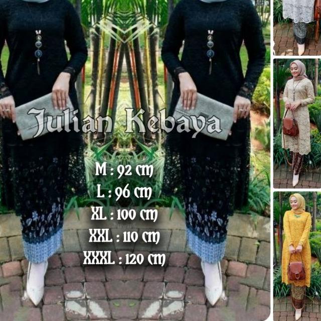 ➱ KEBAYA TUNIK BROKAT / KEBAYA BROKAT HITAM MODERN / SETELAN KEBAYA TUNIK BRUKAT MUSLIM MODERN JUMBO