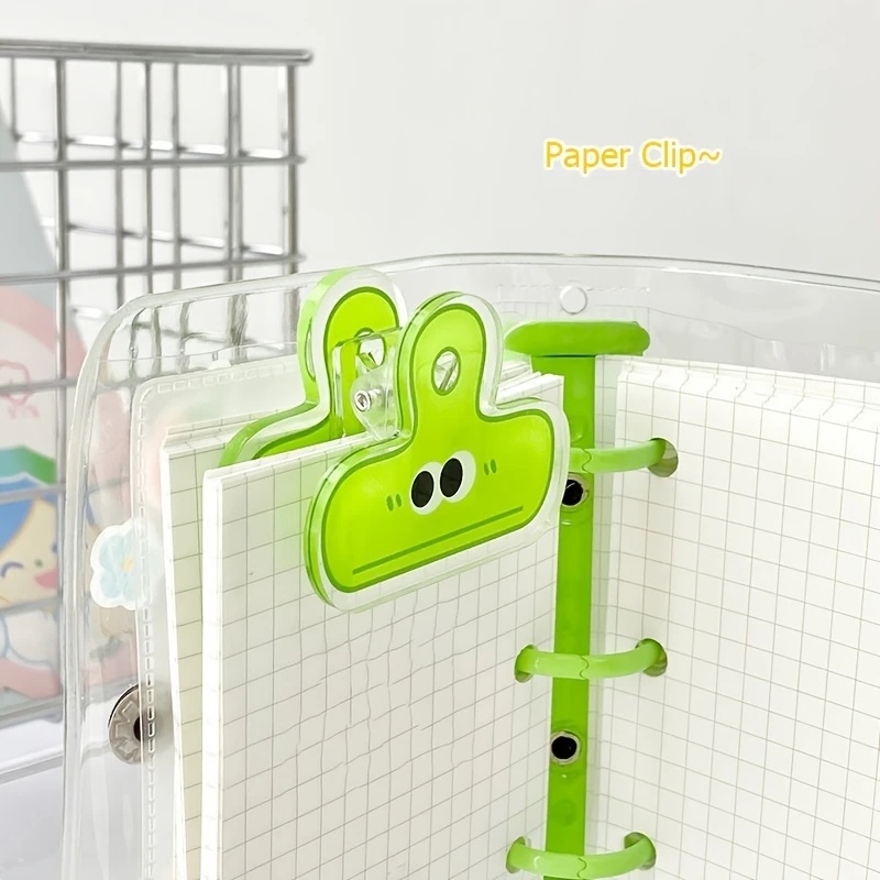 Ekspresi Lucu Memo Klip Pengikat Akrilik Chip Foto Stempel Kertas Klip Kawaii Makanan Bag Seal Storage Clamp