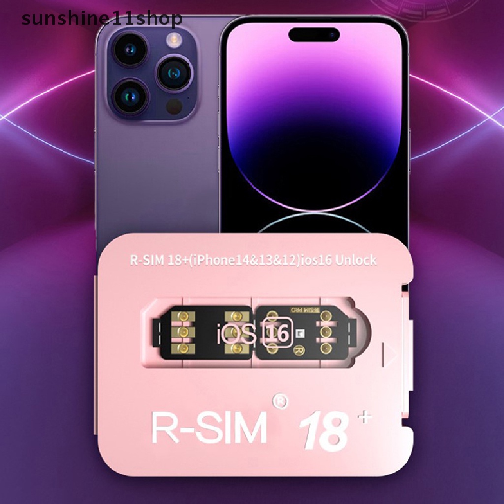 Sho v28 R-SIM18+Kartu Pembuka CPU Dual-Chip Untuk IPhone14~6Seri Versi 5G iOS16 N