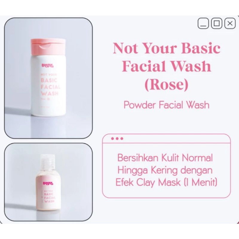 Bloomka Not For Your Basic Facial Wash (Sabun Wajah Powder)