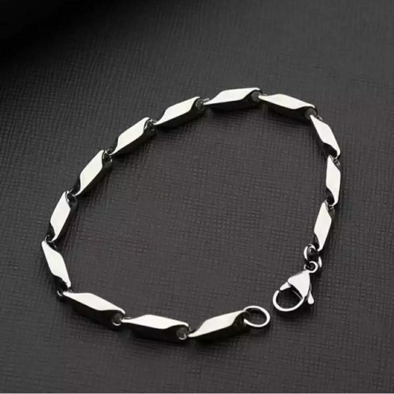 gelang tangan pria dan wanita gelang tangan titanium gelang model padi