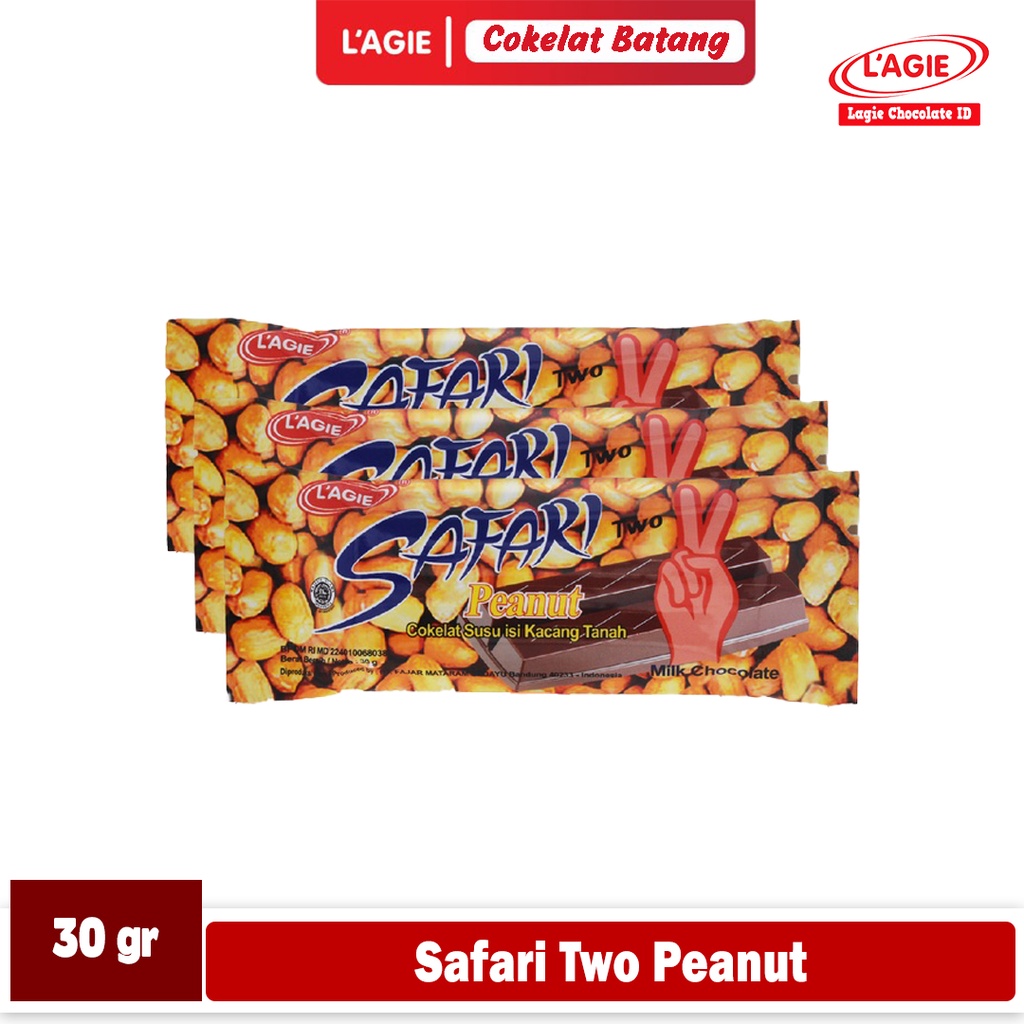 

LAGIE SAFARI TWO PEANUT 30GRAM 3 BATANG