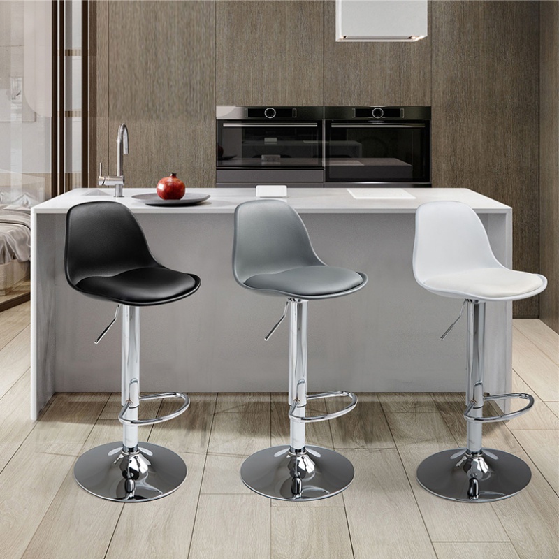 Kursi Mini Bar Hidrolik Bar Chair Kursi Cafe Kitchenset Ada Sandaran Kaki SJY-5 &amp; 6