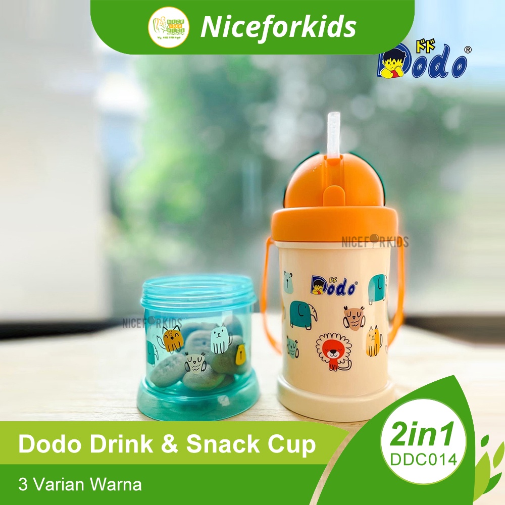 Dodo Drink and Snack Cup 2 in 1 / Botol Minum dan Wadah Cemilan