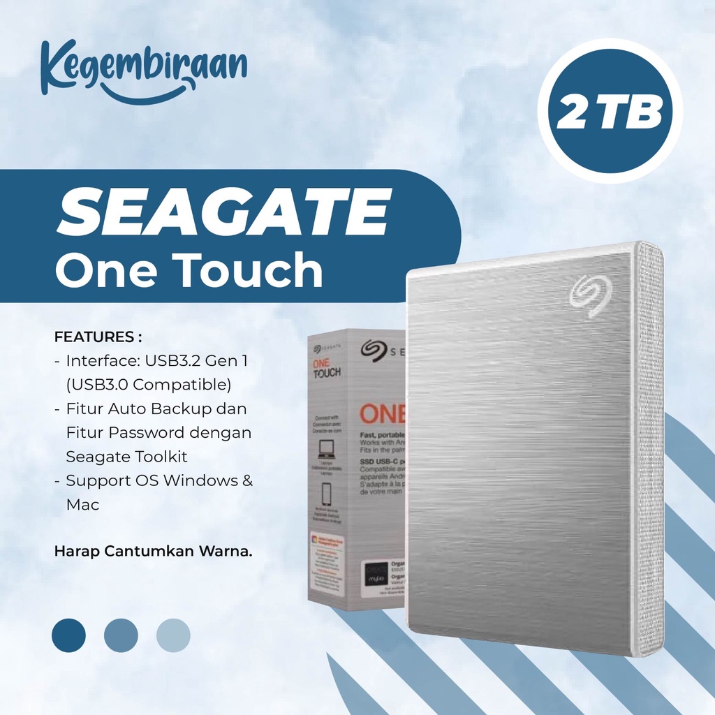 Hardisk Eksternal/External 2TB Seagate One Touch original 100%