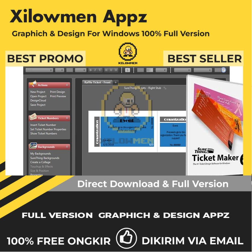 [Full Version] Surething Ticket Maker Pro Design Graphics Lifetime Win OS