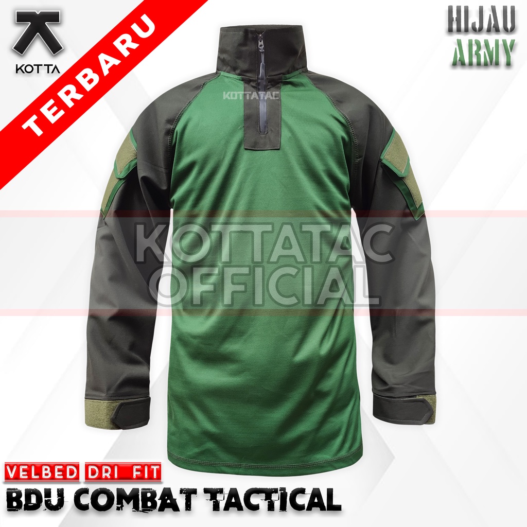 KAOS BDU DRYFIT TAD HIJAU ARMY - KAOS BDU COMBAT PRIA LENGAN PANJANG HIJAU -  KAOS TACTICAL PRIA HIJAU ARMY   - BDU JERSEY DRYFIT - BAJU BDU LENGAN PANJANG HIJAU ARMY