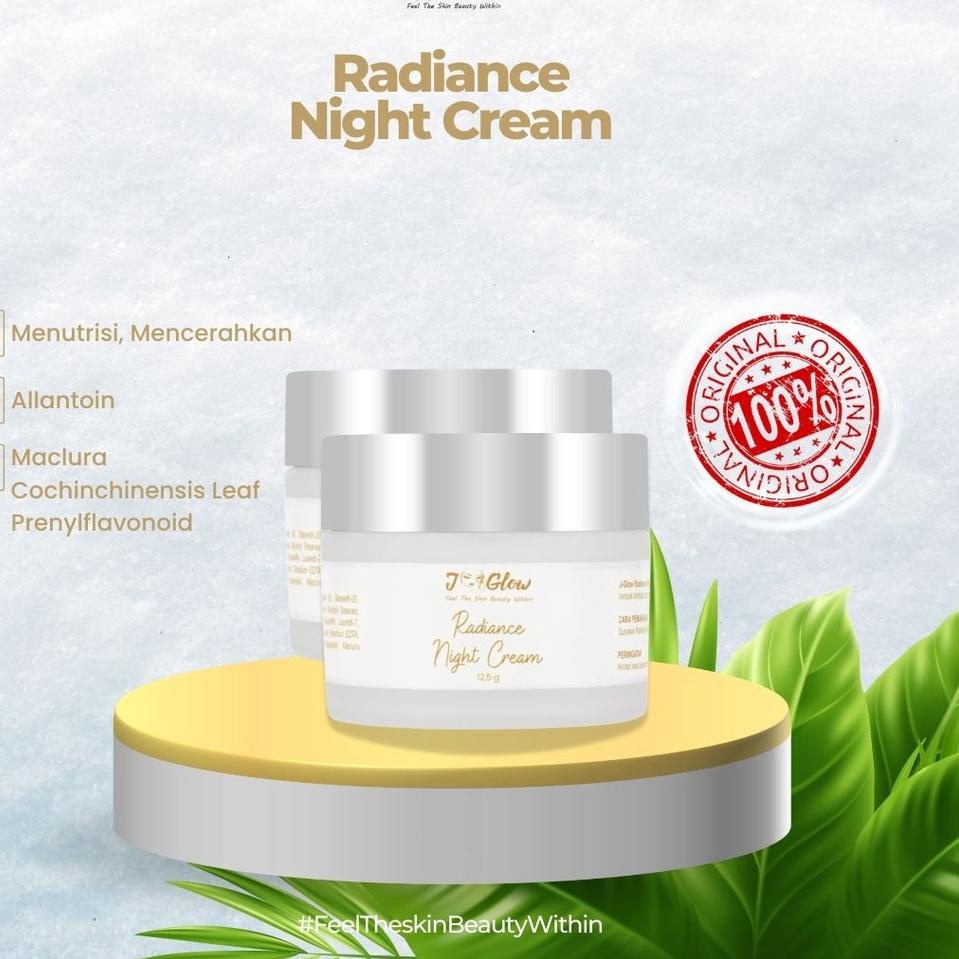 ☃ J-glow Cream Malam Radiance - Jglow Skincare Cream Malam 100% Original ✰