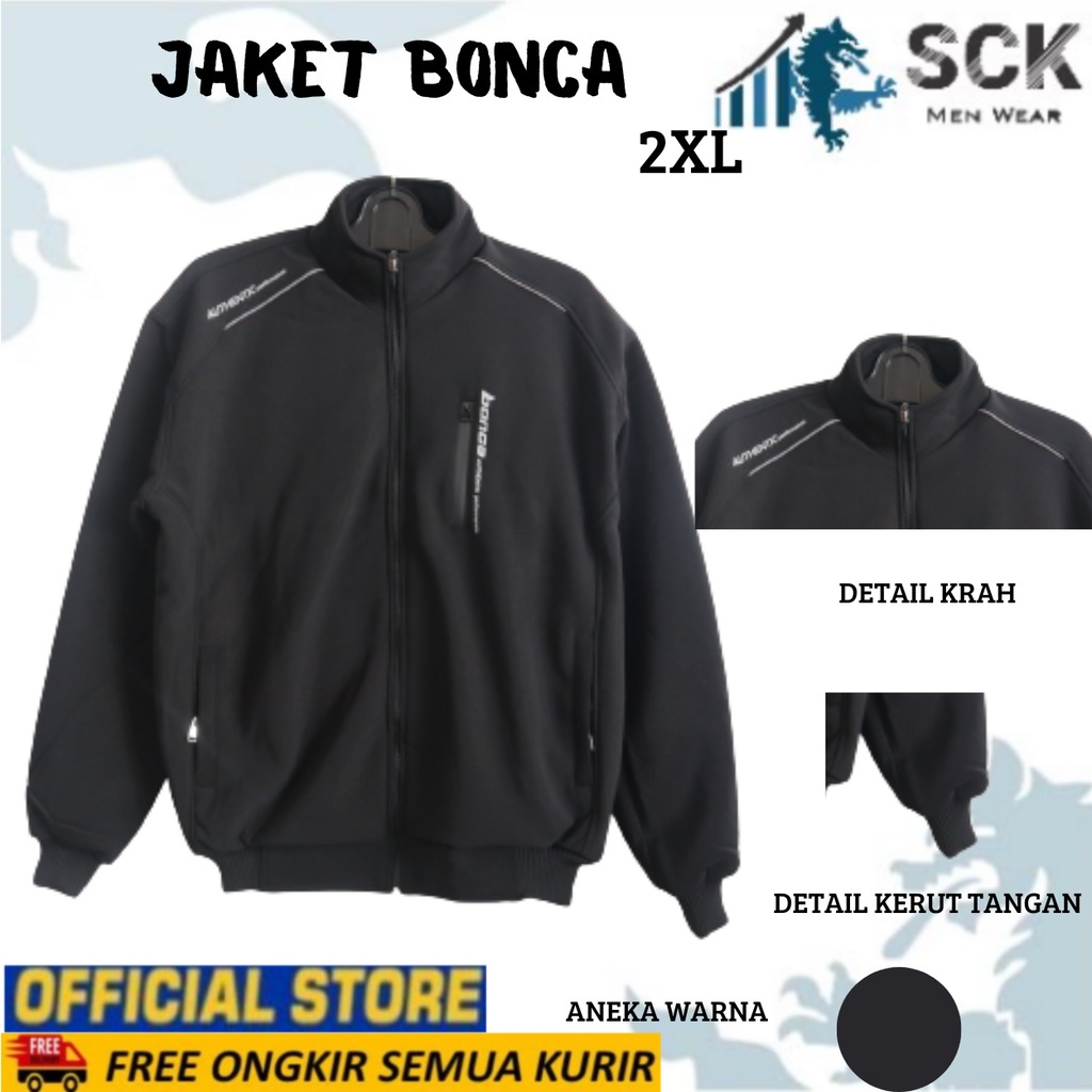 Jaket BONCA Racing Anti Air JUMBO (2XL) / JAKET PRIA PARASUT Motor / Perlengkapan Otomotif - sckmenwear GROSIR