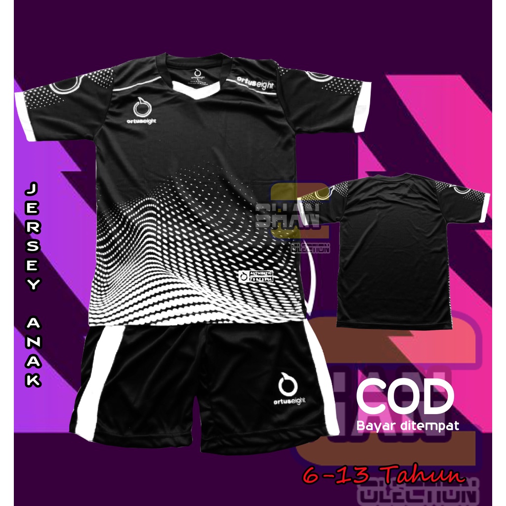 Baju Jersey Kaos Olahraga Stelan Ortuseight Anak anak Bisa Untuk Futsal Sepak Bola Badminton Volly