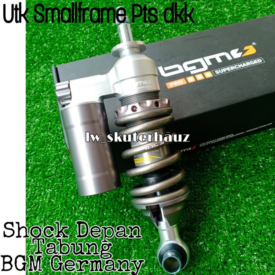 Shock depan BGM tabung titanium grey utk smallframe pts dkk