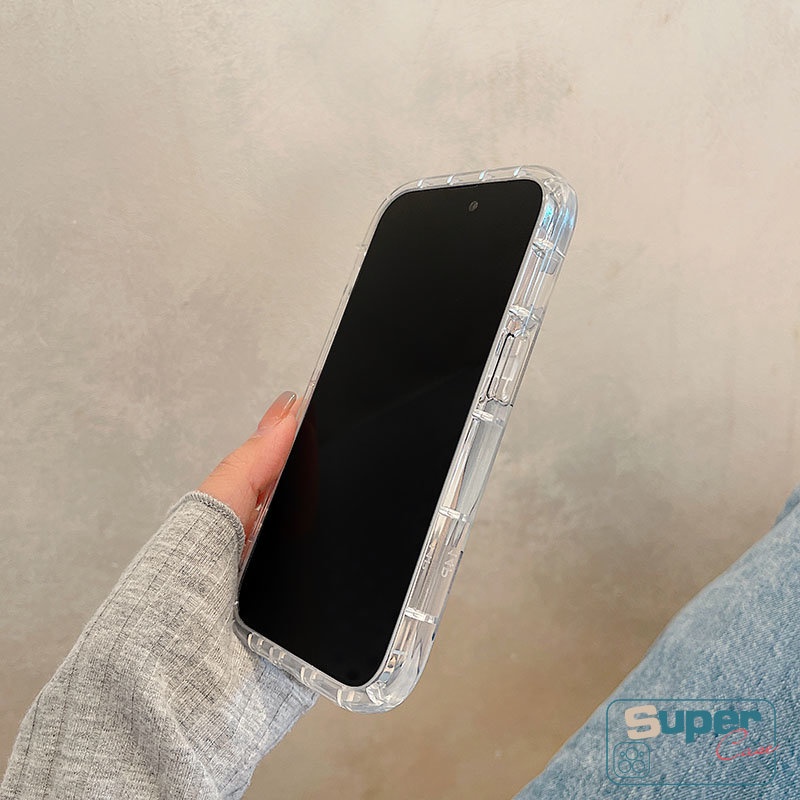 Kompatibel Untuk iPhone 7plus 8plus 11 14 13 12 Pro MAX 6 6S 7 8 Plus XR X XS MAX TPU Lembut Huruf Alfabet Sederhana Lucky Transparan Airbag Shockproof Silicon Back Cover