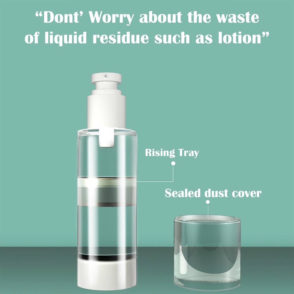 Botol Pump Lotion Skincare Botol Serbaguna Airless Pump Bottle Travel Refill 30ml 50ml 100ml